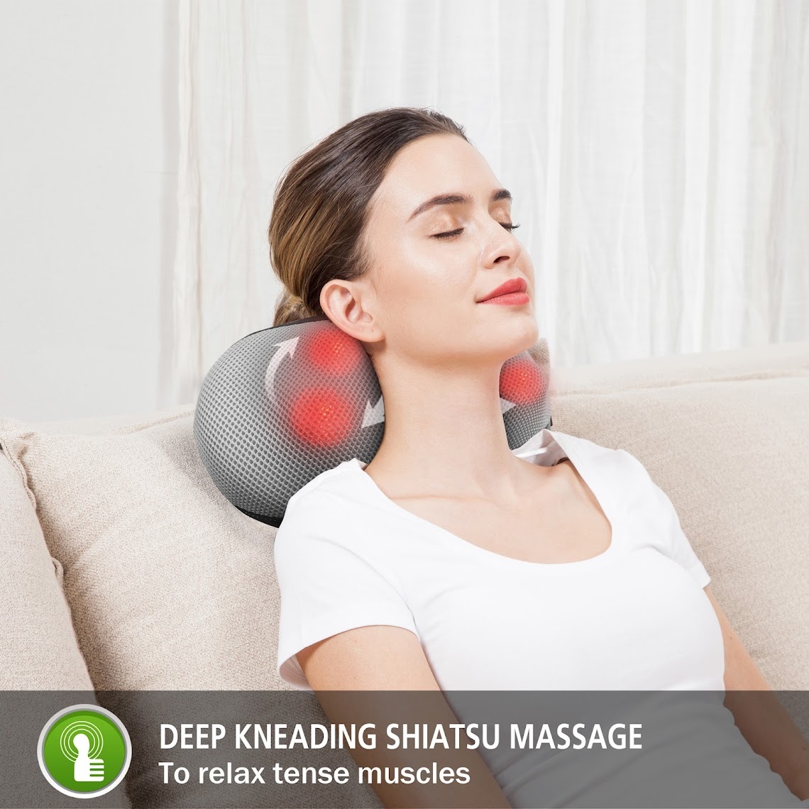 Shiatsu neck hotsell massager pillow