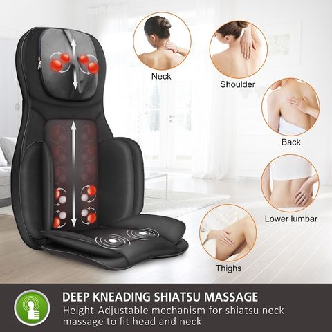 Comfier Shiatsu Neck and Shoulder Back Massager,Massage Pillow with Heat,Best Gift for Men/Women/Mom/Dad - 6302, USA