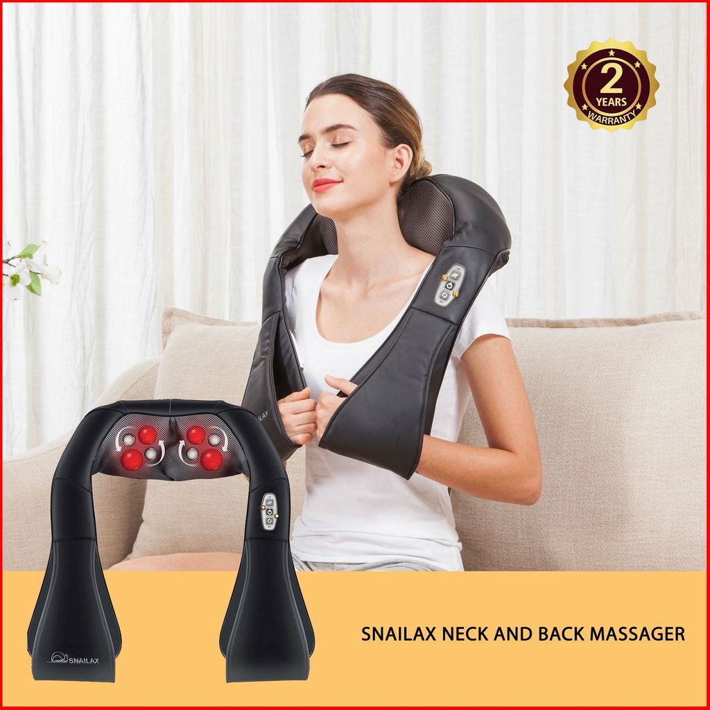 Snailax SL-632NC Shiatsu Neck, Shoulder & Back Massager with Heat, Deep  Kneading Electric Massager 2 yrs local Warranty – Comfier Pte. Ltd.