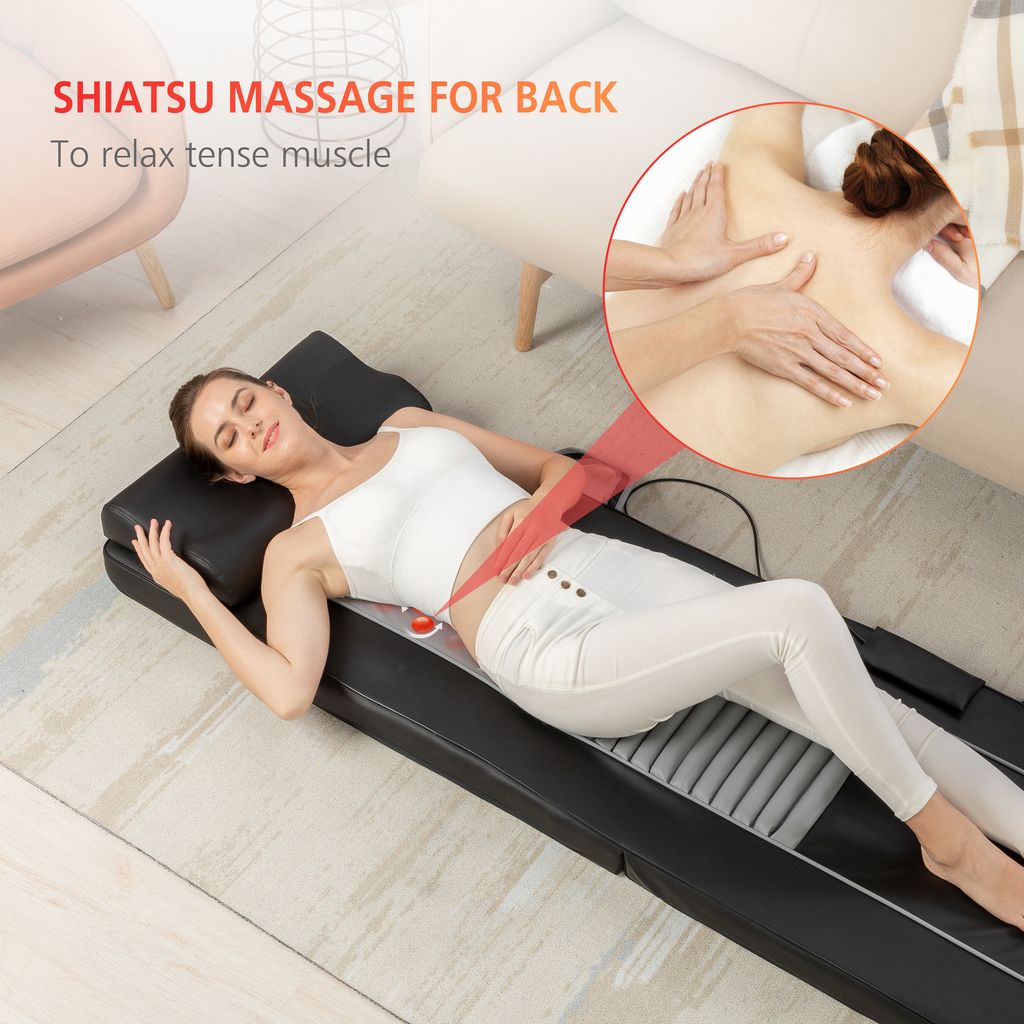 Snailax Massage Mat with Heat - 10 Motors Vibrating Massage