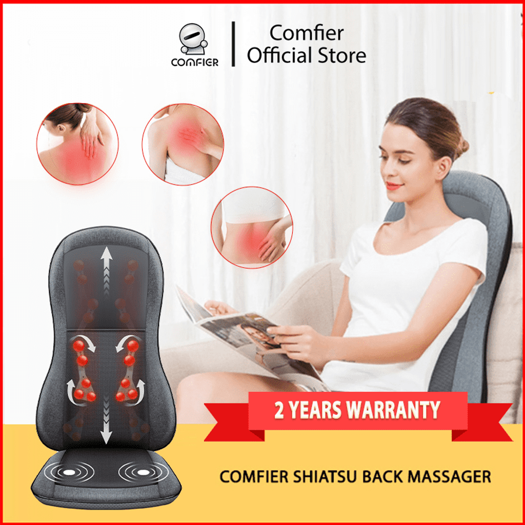 CF-2913 2D/3D Kneading Shiatsu Full Back Massager with Heat Option, Seat  Vibration, SG Local Ready Stock, 2 Years Warranty