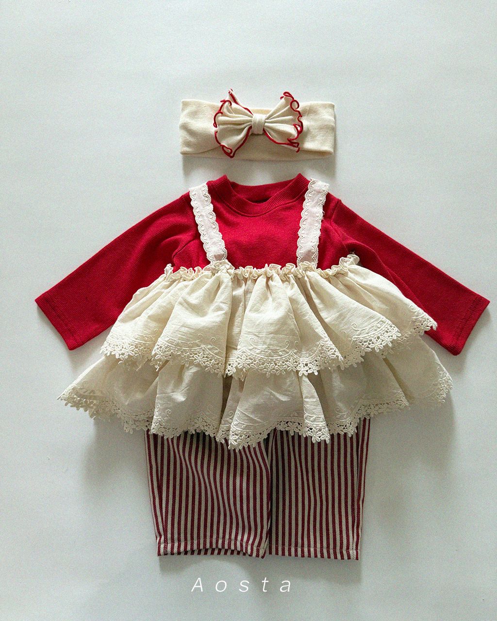 리본헤어밴드 레드2