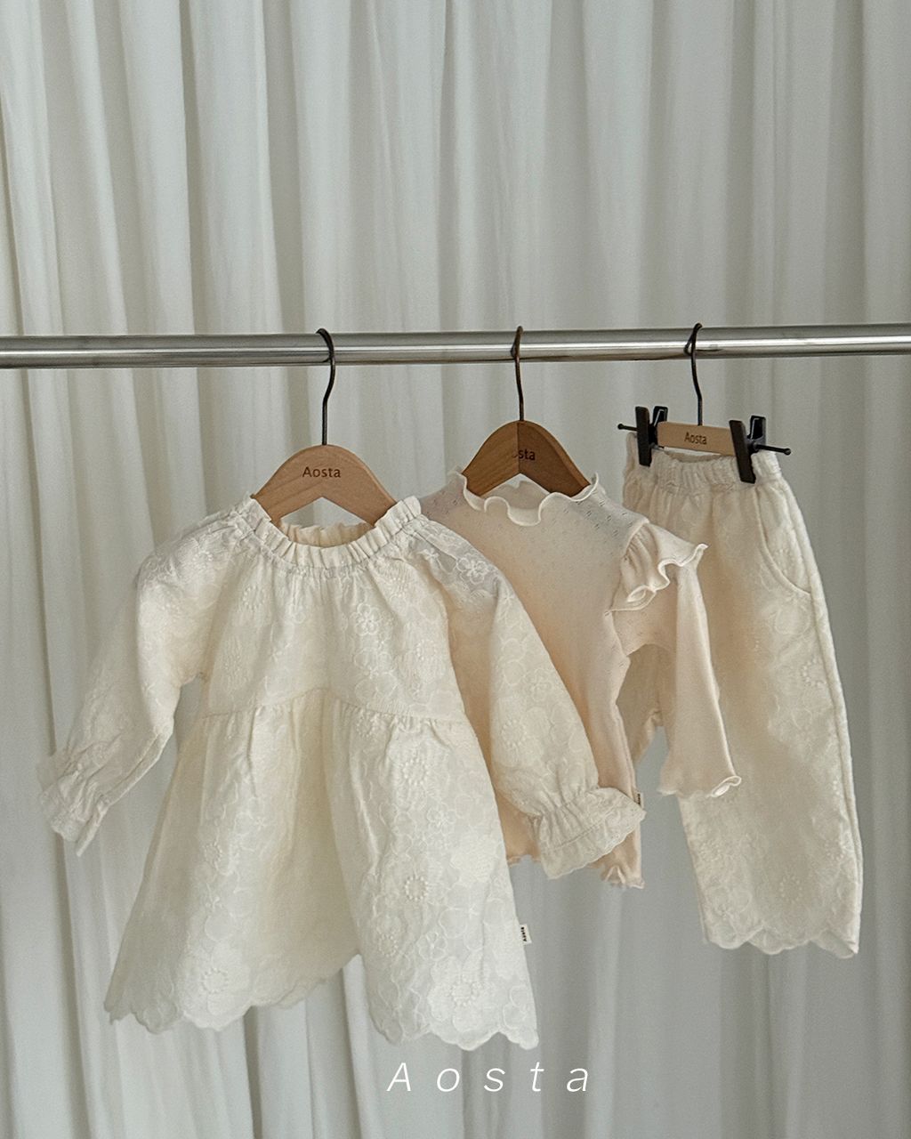 엘린 원피스 아이보리 꽃 자수7