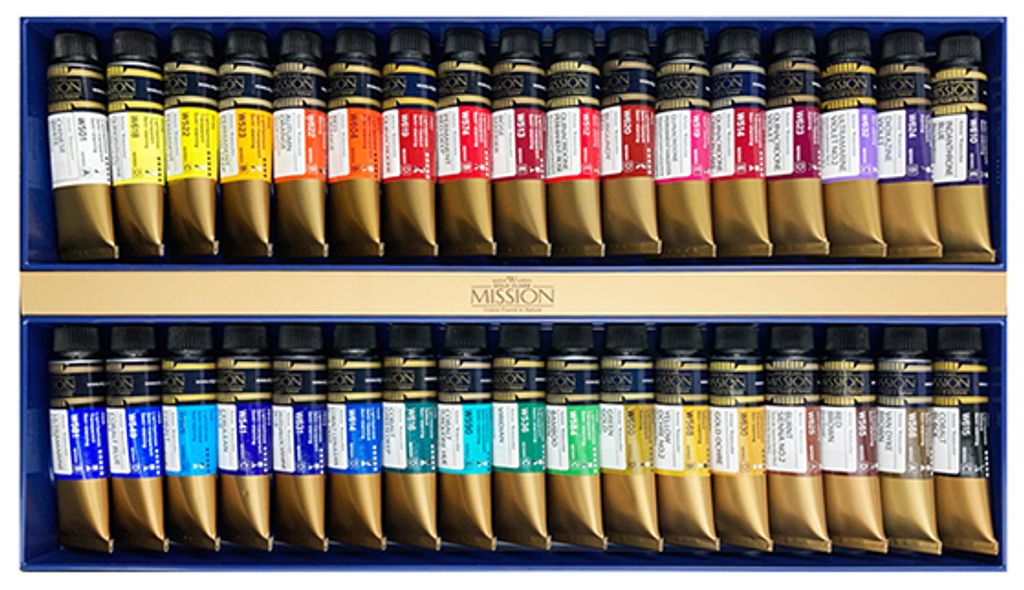 Mission金級純色水彩 15ml : 34色1