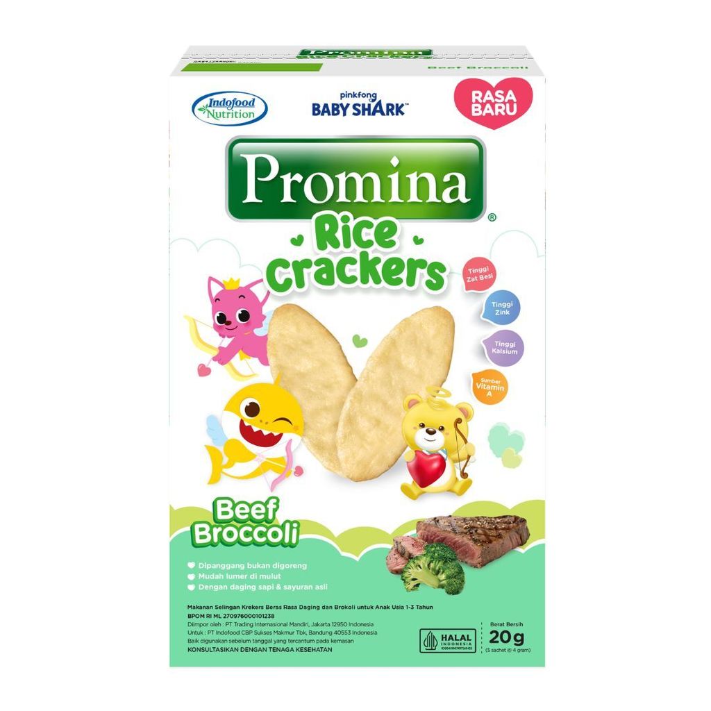 Promina Rice Crackers Beef Broc