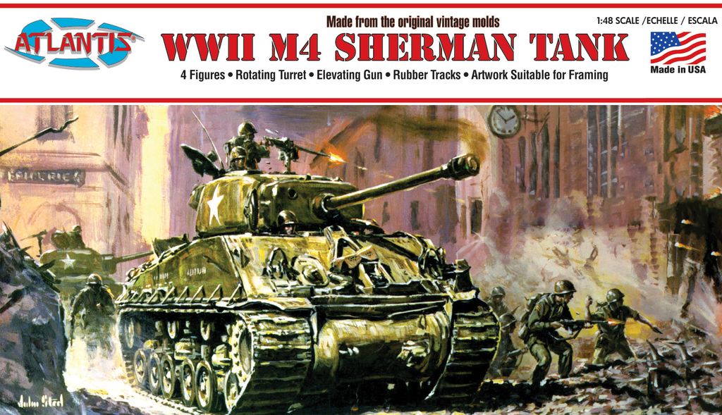 ATLANTIS MODELS - A317 WWII Sherman Tank (final)
