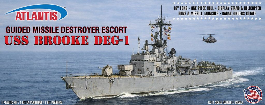 ATLANTIS MODELS - M8295 USS Brooke DEG-1 Guided Missile Destroyer Escort (final)