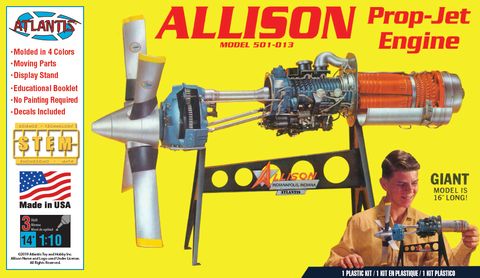 ATLANTIS MODELS - AMCH1551 - Allison Turbo Prop Engine - Box Top Hi-Res