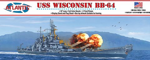 ATLANTIS MODELS - AMCM3006 USS Wisconsin BB-64 Battleship 16 Inch final