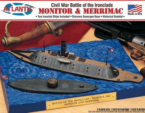 ATLANTIS MODELS - AMCL72257 Monitor and Merrimack Civil War Set boxtop