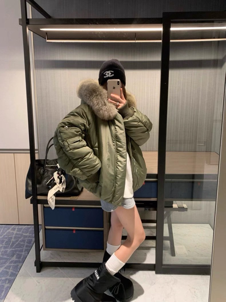 D2511 AURA Jumper｜狐狸毛帽鋪棉外套