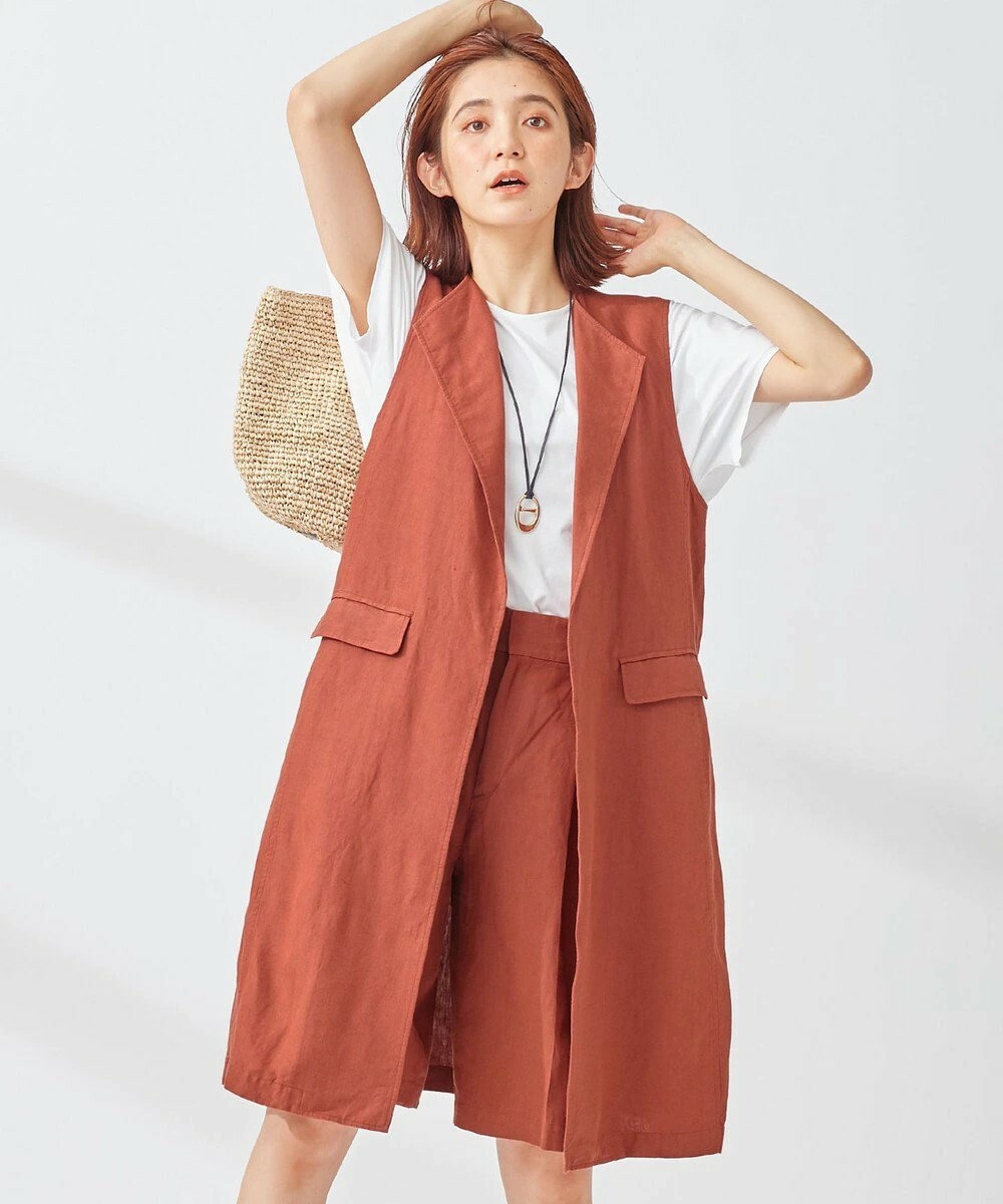 想像を超えての 23区 VERY LIBECO 春夏 コート デラベツイル リネン 麻