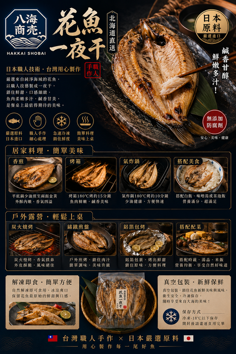 花魚一夜干料理說明