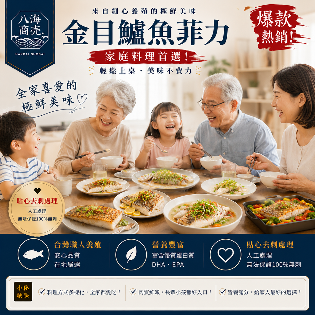 860金目鱸魚菲力全家享用