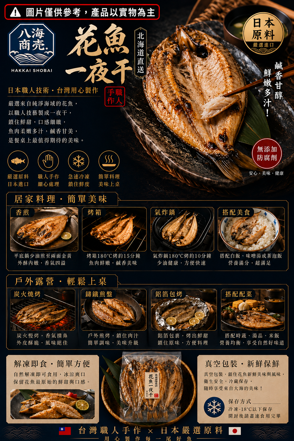 花魚一夜干料理說明加警語