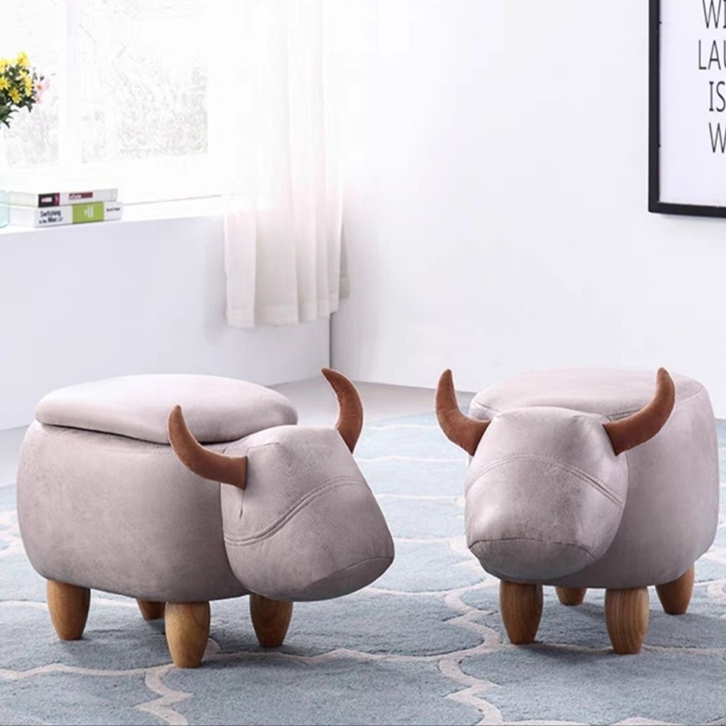 Grey cow stool