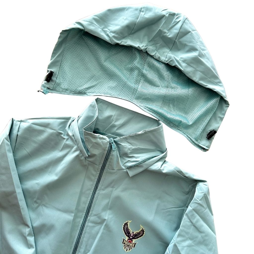 Phoenix Green Windbreaker Hood