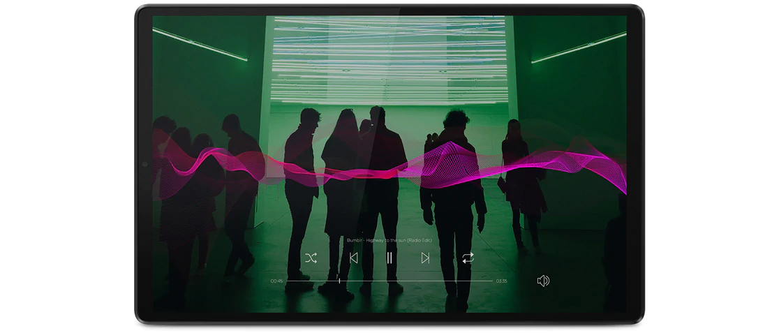 Front view of Lenovo Smart Tab M10 FHD Plus (2nd Gen) display