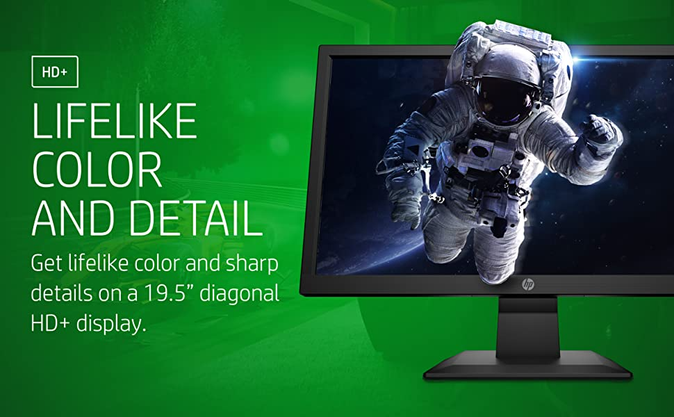 HP V20 HD+ Monitor Sharp Details