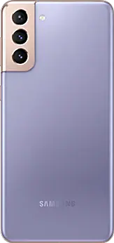 Galaxy S21 Plus 5G in Phantom Violet, seen from the rear.