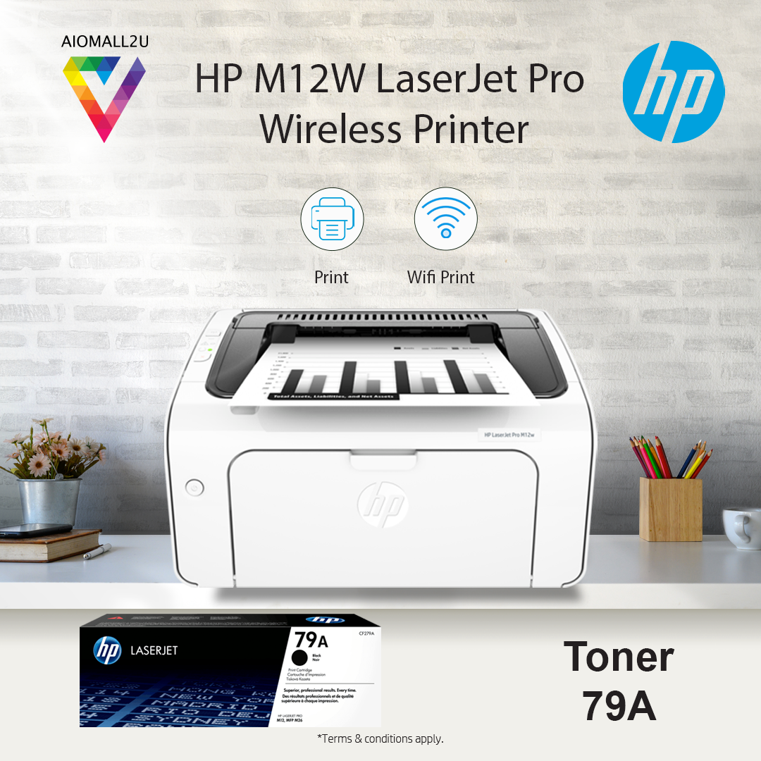 HP M12W LaserJet Pro Wireless Printer (Print, Wireless) – Aio Mall 2u
