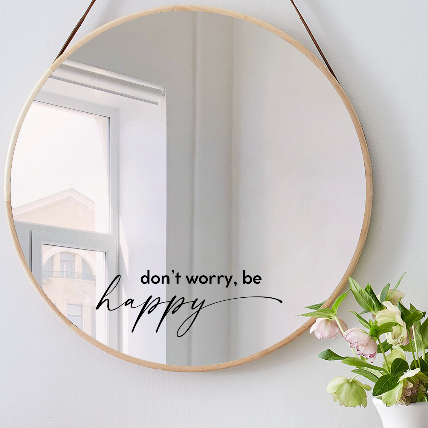 Retro Mirror Decal Vinyl Decal Sticker for Mirror Positive Quote Be Kind to Yourself Mirror Decal Mirror Daily Affirmation