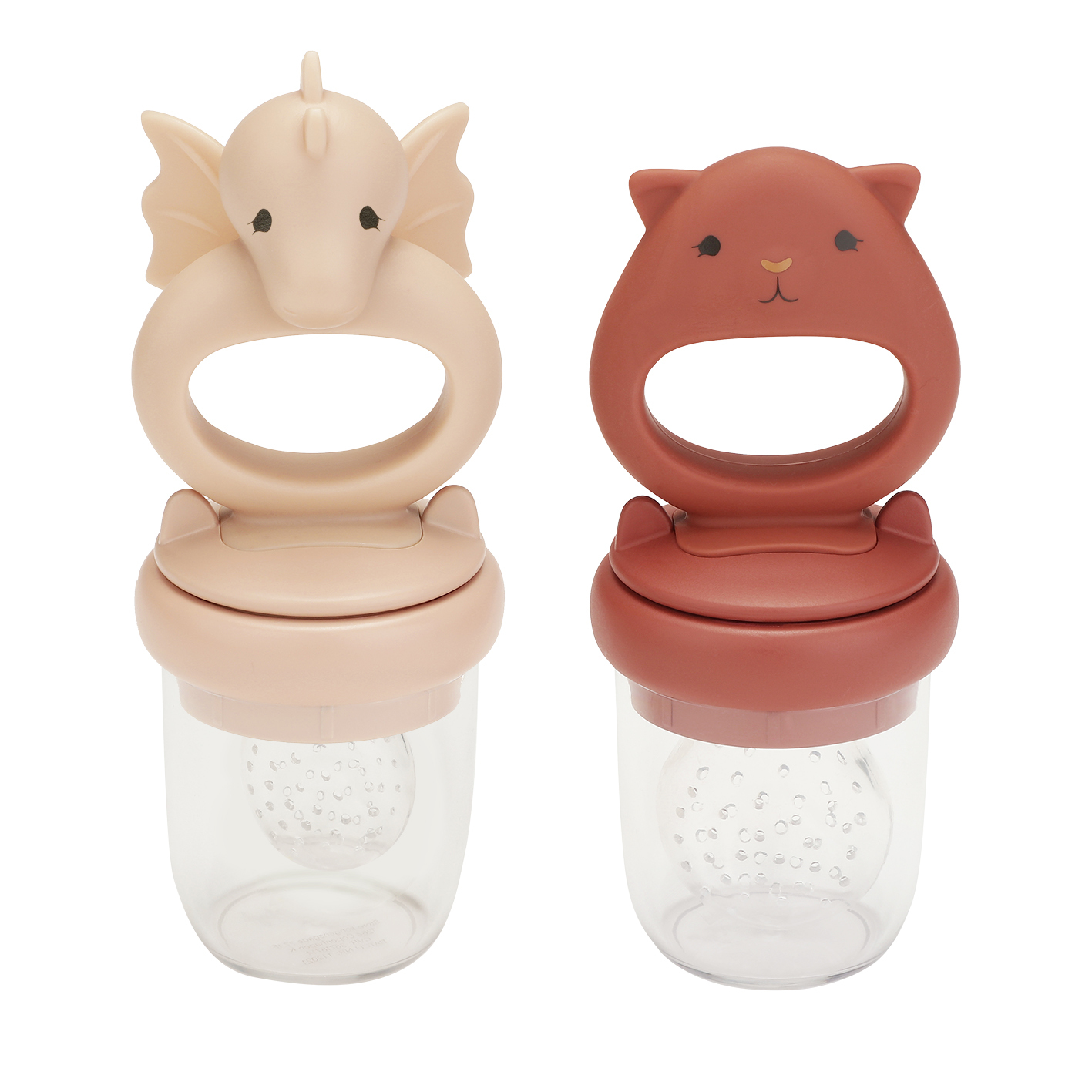 KS3581 - 2 PACK FRUIT FEEDING PACIFIER DRAGON - ROSE SAND-COPPER BROWN - Extra 1