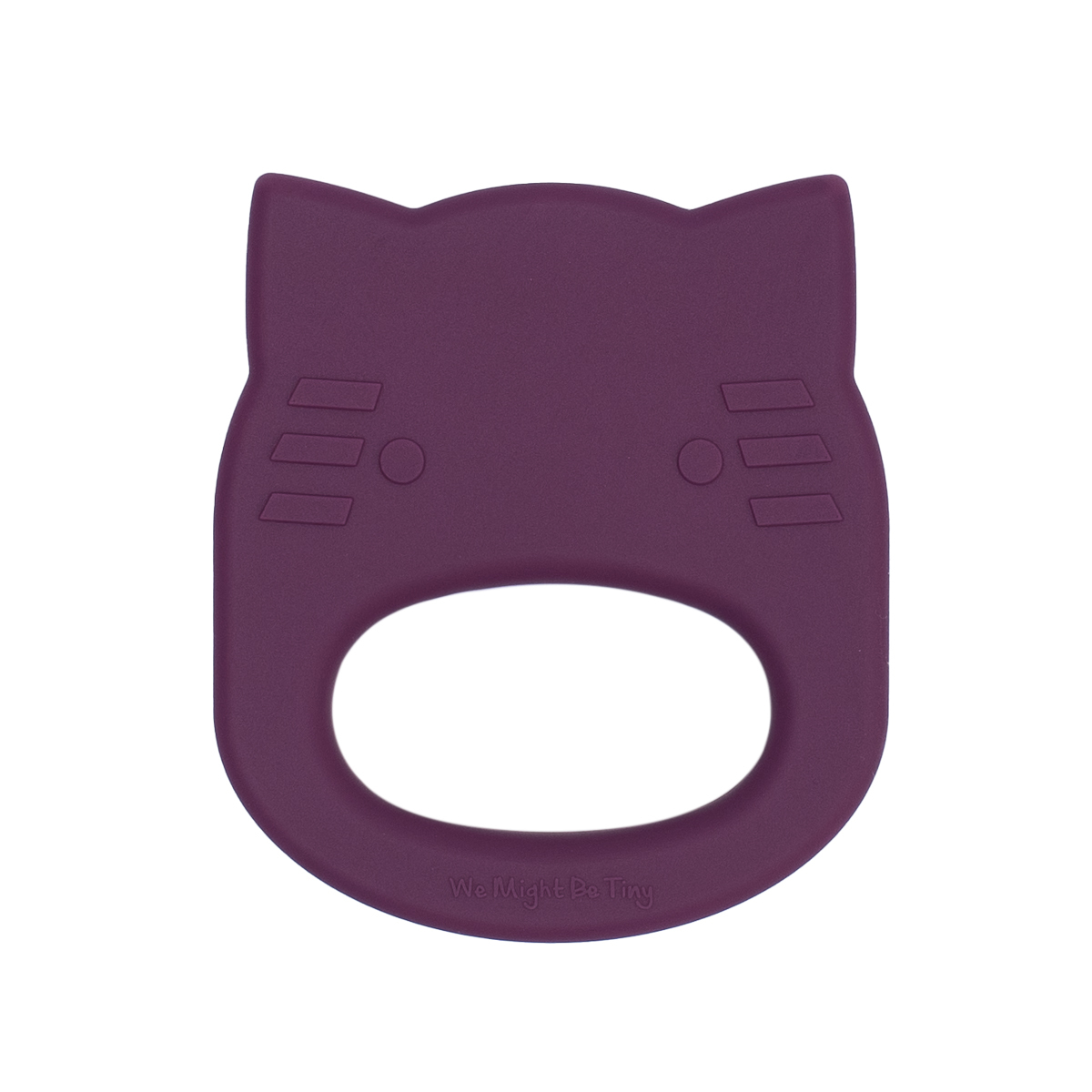 silicone-teething-toy-cat-plum-front