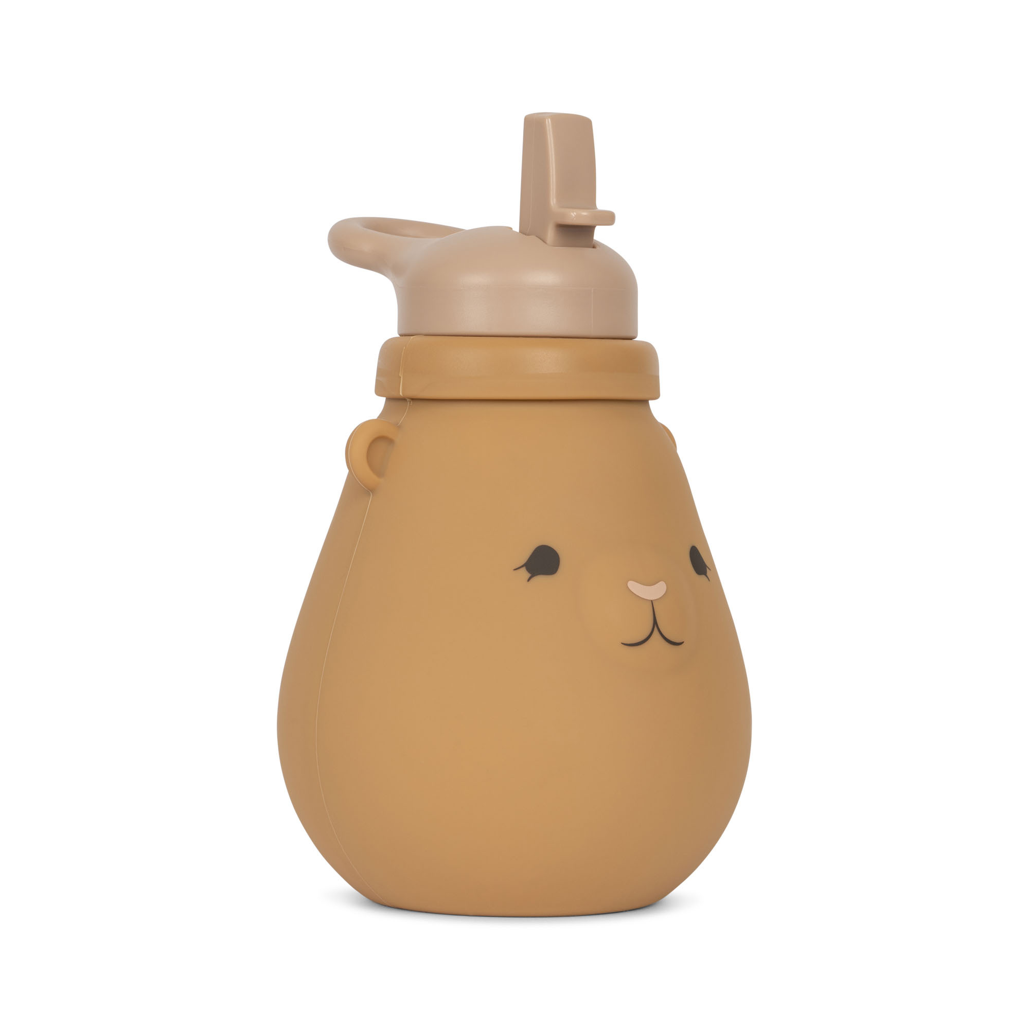 KS4298 - SILICONE DRINKING BOTTLE TEDDY - ALMOND - Main