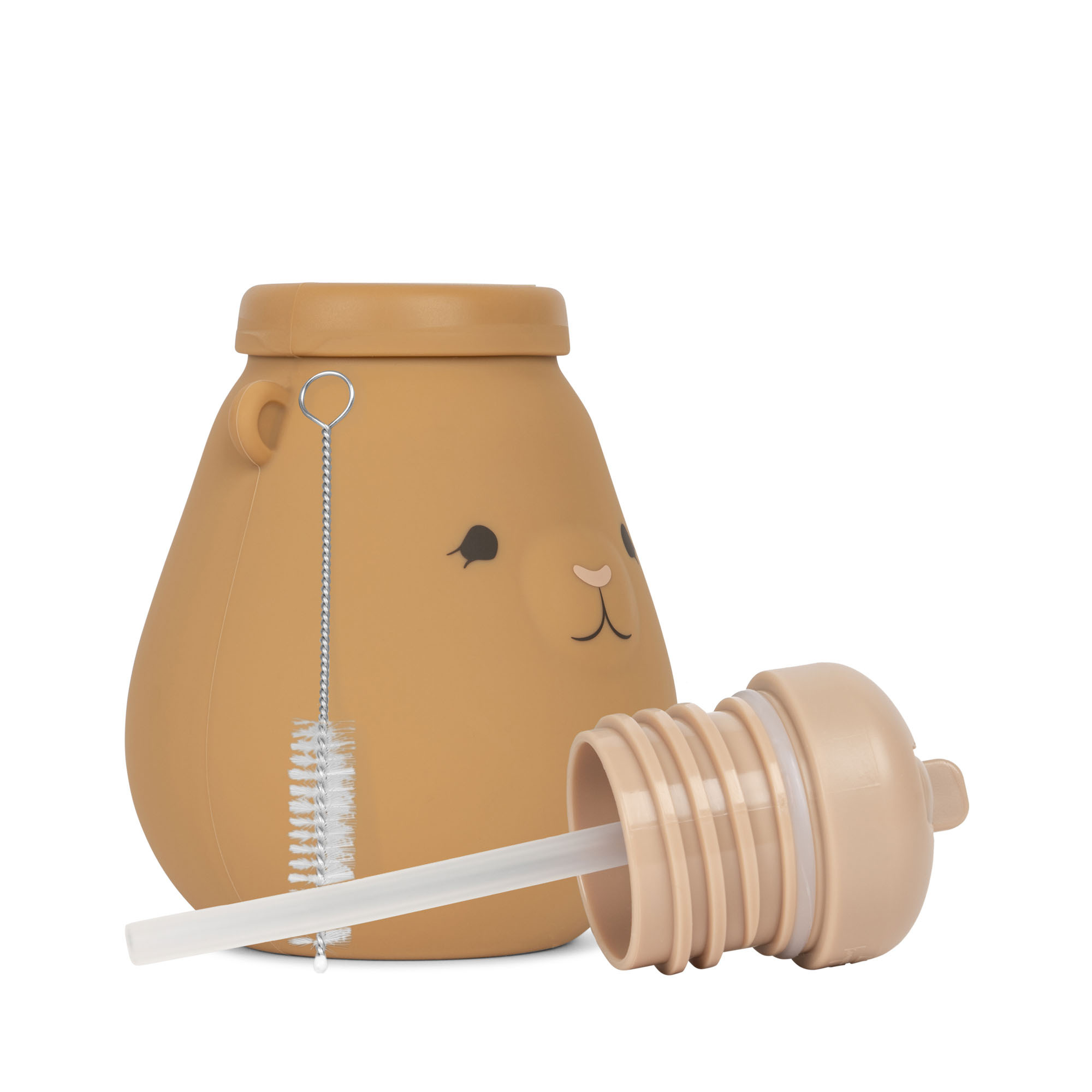 KS4298 - SILICONE DRINKING BOTTLE TEDDY - ALMOND - Extra 3