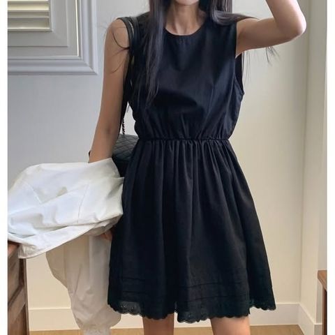 正韓清新縮腰背心洋裝 $795