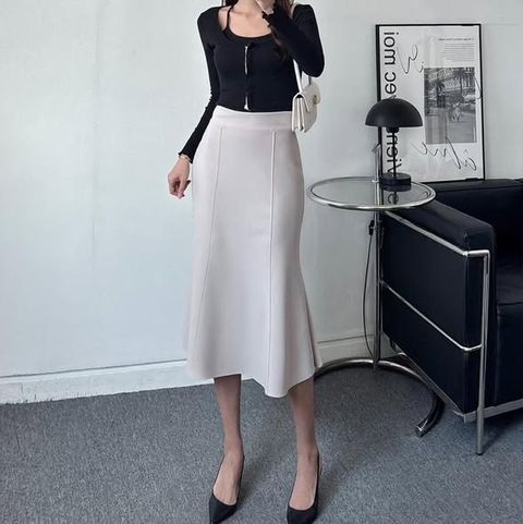 正韓車線優雅魚尾長裙 $890 (2)