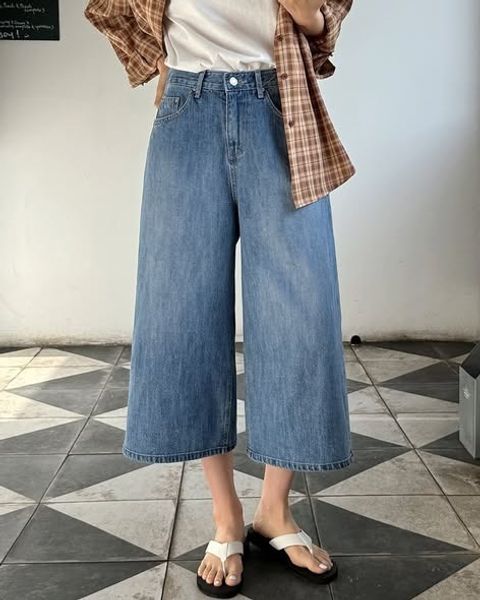 正韓寬鬆褲管柔軟牛仔褲-128 (2)