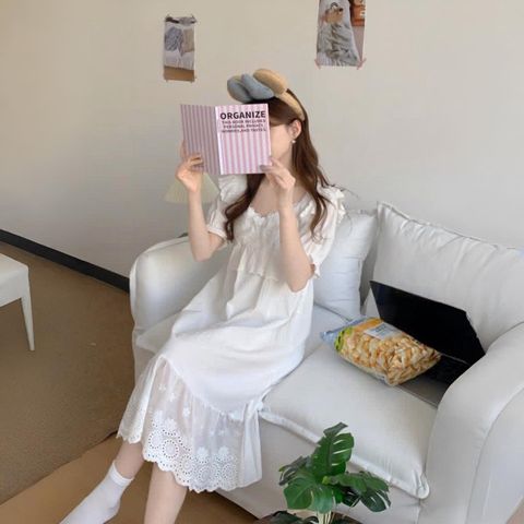 正韓甜美緹花居家服｜$890 (4)