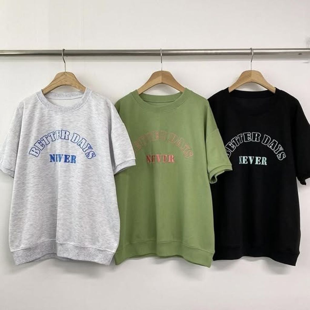 正韓NEVER字母百搭上衣 $590 (4)