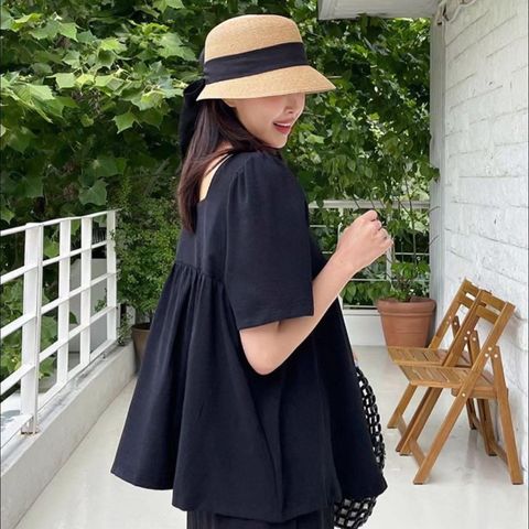 正韓配色後蝴蝶結抗UV遮陽帽｜$695 (1)