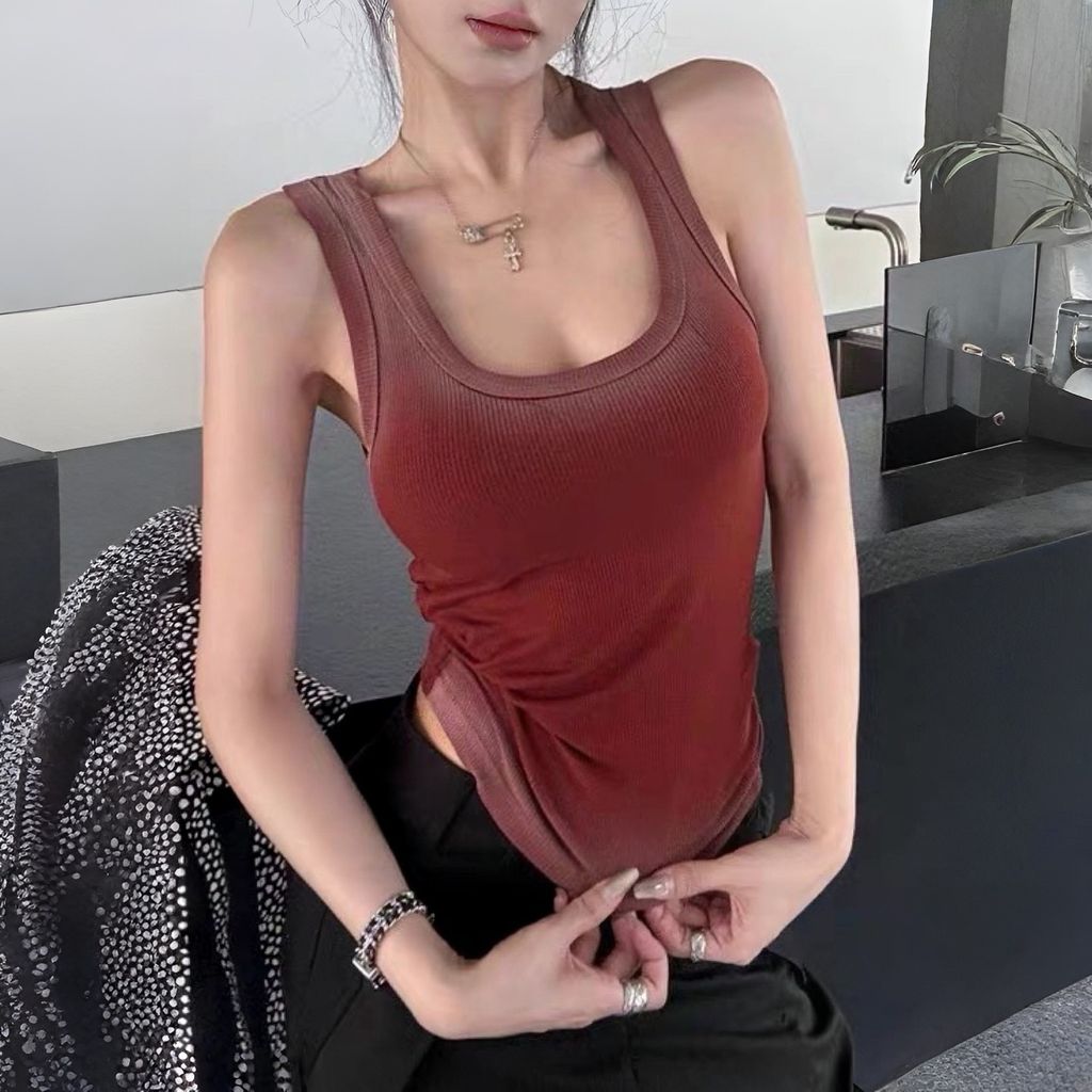 正韓漸層羅紋質感無袖上衣 _ $590 (4)