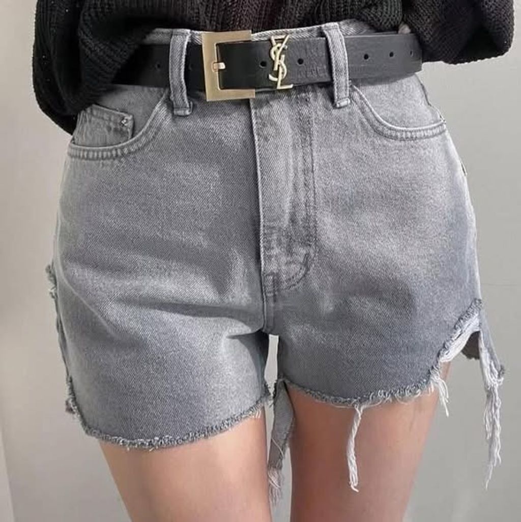 正韓復古刷色抽鬚牛仔短褲 $980 (4)