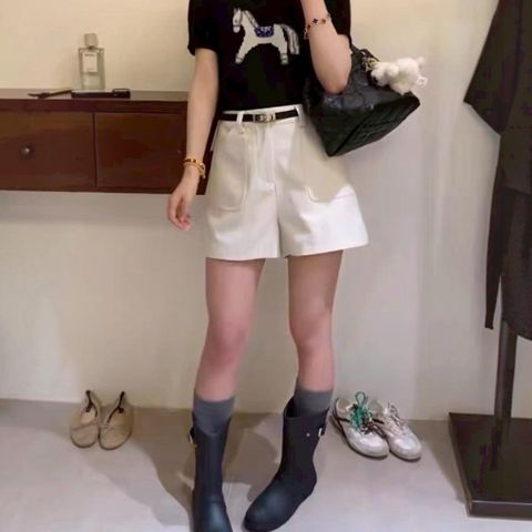 正韓腰帶A字質感短褲｜$1180 (1)