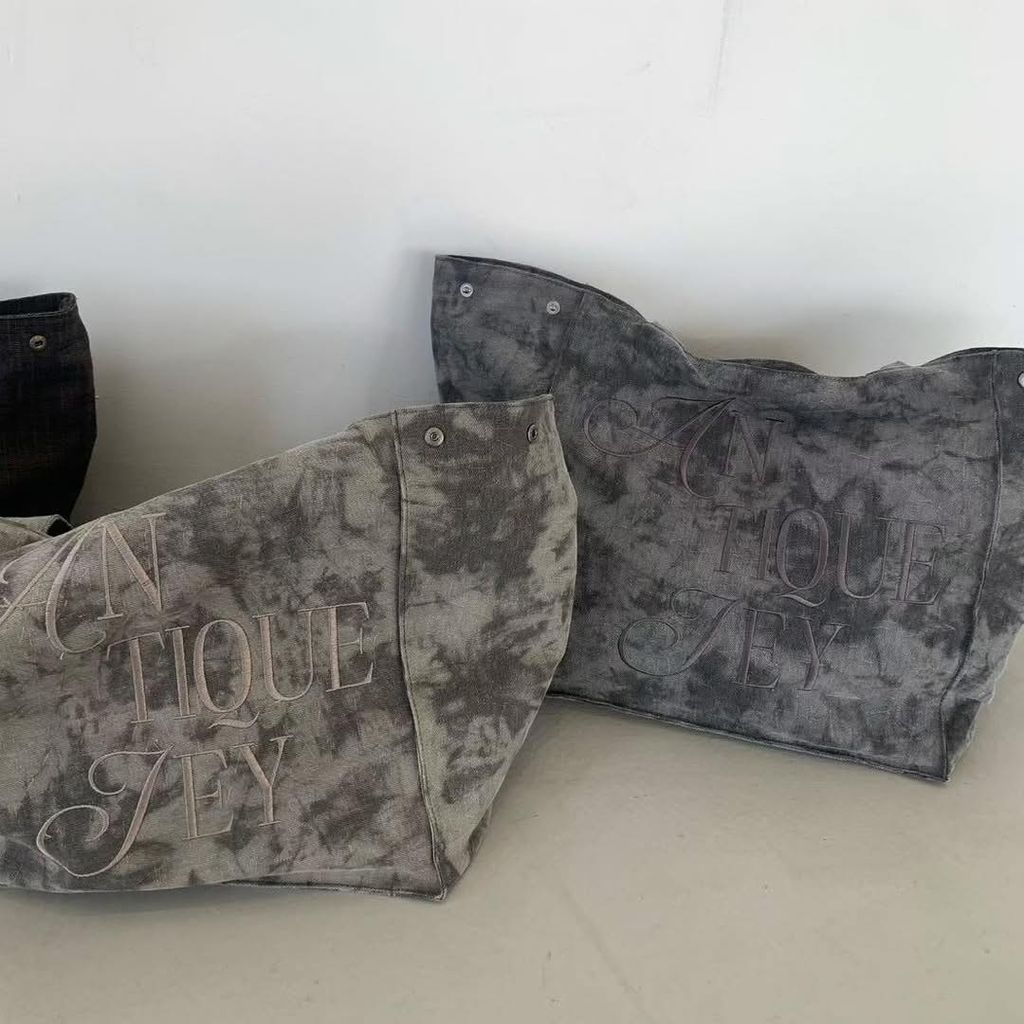 正韓渲染刺繡大容量托特包-238