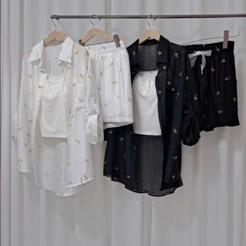 正韓甜美碎花刺繡三件式套裝-148