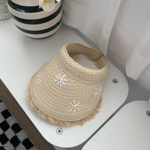 小雛菊刺繡編織遮陽帽590 (1)
