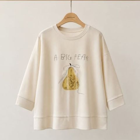 蝴蝶結綁帶水果印花上衣 $795 (1)