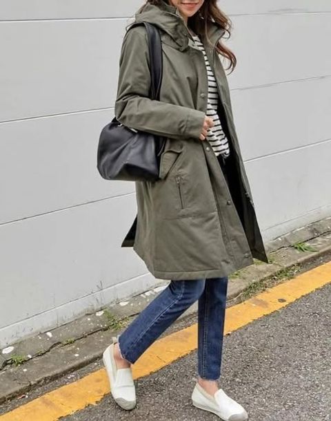 正韓帥氣連帽長版風衣外套-338 (1)