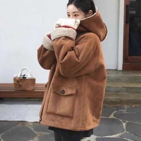 正韓麂皮羊羔時髦外套-188 (1)