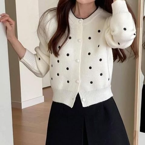 正韓圓點點針織上衣 $1180 (1)