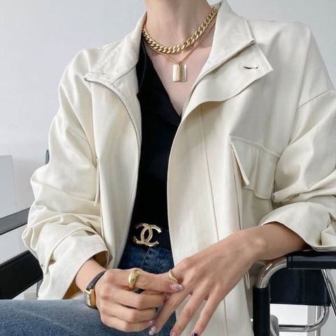 正韓工裝率性夾克外套 $1180 (4)