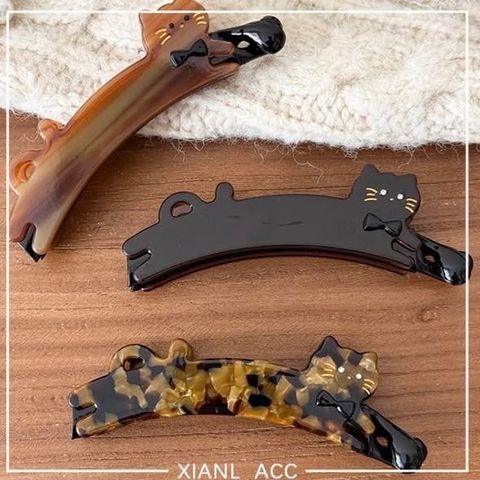 正韓貓咪香蕉髮夾 $230 (1)