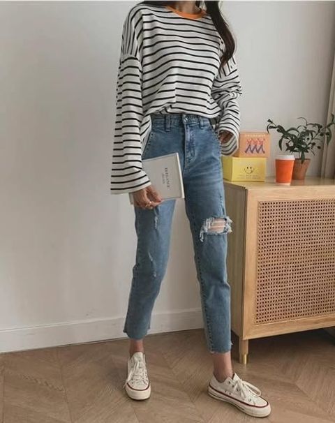 正韓割破顯瘦男友牛仔褲 $1180 (1)