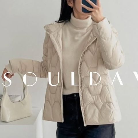 正韓 荷葉滾邊壓紋輕量鴨絨外套-198